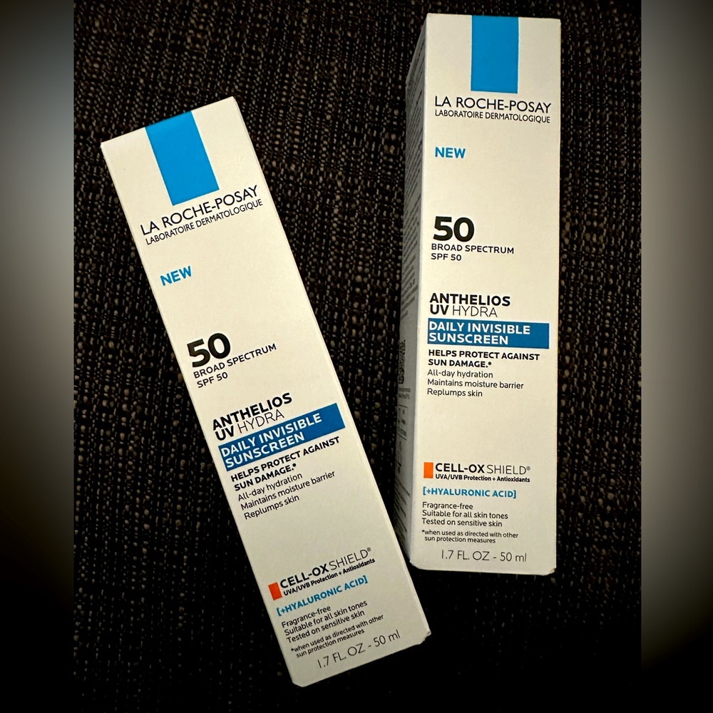 La Roche-Posay Anthelios UV hydra- daily invisible sunscreen x 2 bottles- new